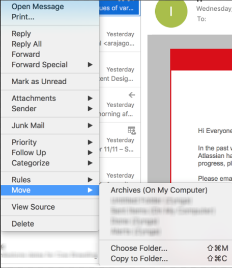 outlook for mac important folder